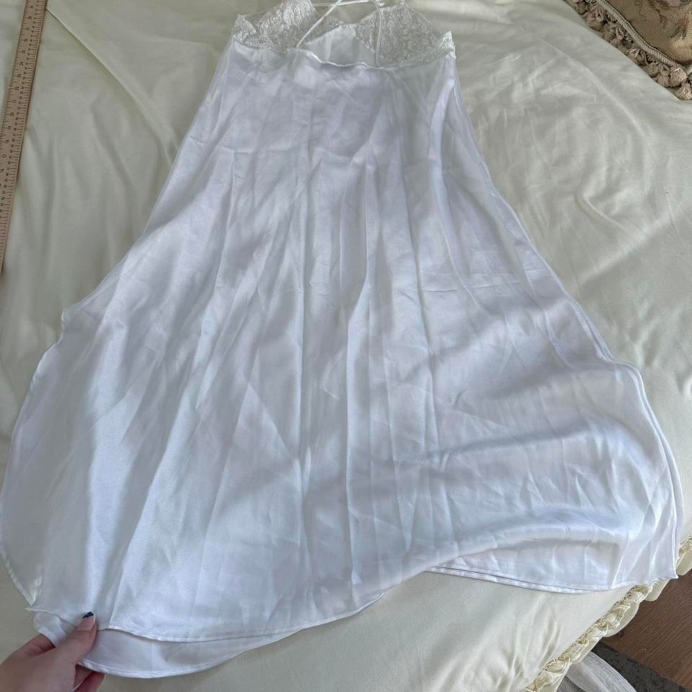 90s val‎ mode white lace slip dress size small - Picture 6 of 6